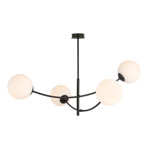 HUNTER 4 BLACK OPAL – Stijlvolle plafondlamp met moderne elegantie