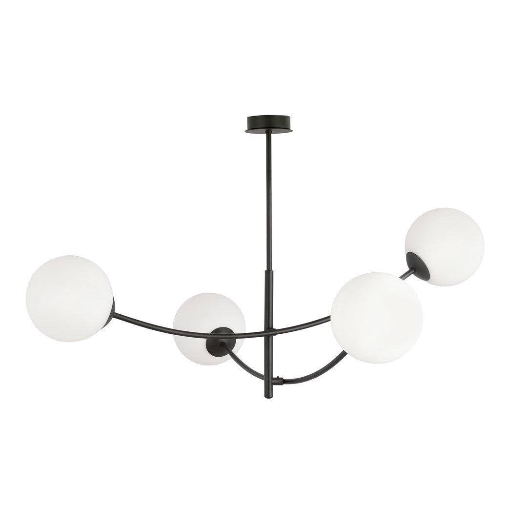 HUNTER 4 BLACK OPAL – Stijlvolle plafondlamp met moderne elegantie