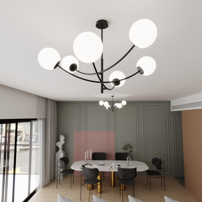 HUNTER 6 BLACK OPAL – Minimalistische blikvanger met elegante glazen lampenkappen
