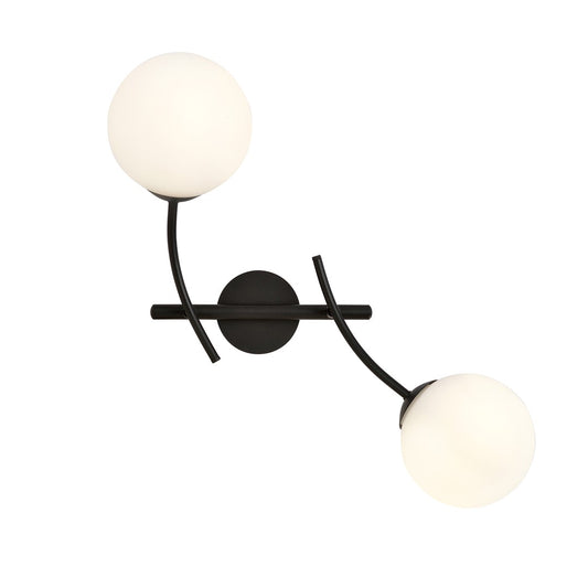 HUNTER K2 BLACK OPAL – Stijlvolle wandlamp met verfijnde glazen details
