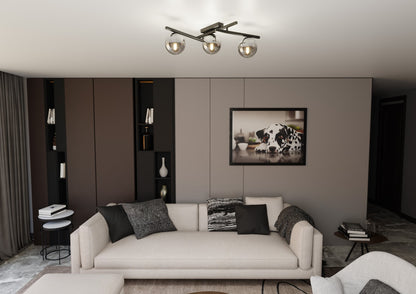 SMART 3 BLACK GRAFIT – Moderne plafondlamp met karakter voor elk interieur