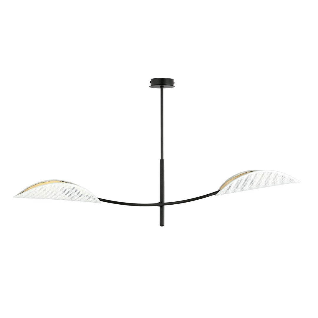 LOTUS 2 WHITE GOLD – Eyecatcher met sierlijke bladvormige kappen voor een warme ambiance