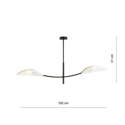 LOTUS 2 WHITE GOLD – Eyecatcher met sierlijke bladvormige kappen voor een warme ambiance