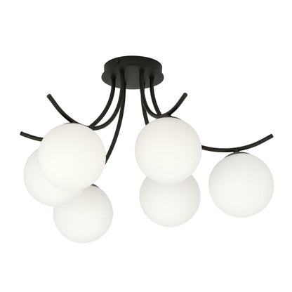 BOSTON 6 BLACK OPAL – Groots design voor stijlvolle verlichting van ruime interieurs