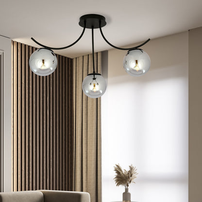 BOSTON 3 BLACK GRAFIT – Stijlvolle plafondlamp met een moderne en elegante uitstraling