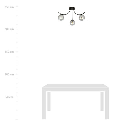 BOSTON 3 BLACK GRAFIT – Stijlvolle plafondlamp met een moderne en elegante uitstraling