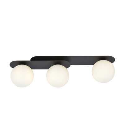 PLAZA 3 BLACK OPAL – Strakke plafondlamp met industrieel karakter voor een gedurfd interieuraccent