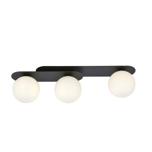 PLAZA 3 BLACK OPAL – Strakke plafondlamp met industrieel karakter voor een gedurfd interieuraccent