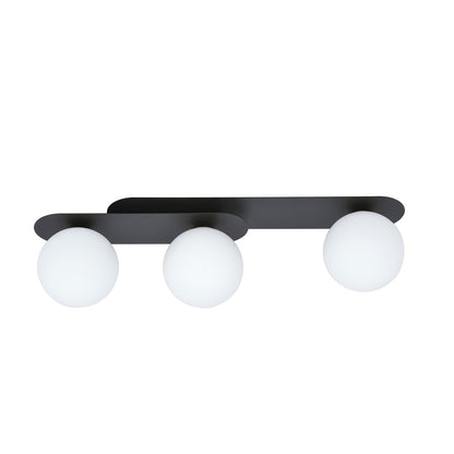 PLAZA 3 BLACK OPAL – Strakke plafondlamp met industrieel karakter voor een gedurfd interieuraccent