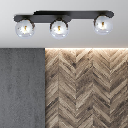 PLAZA 3 BLACK GRAFIT – Industriële plafondlamp met karakter en klasse