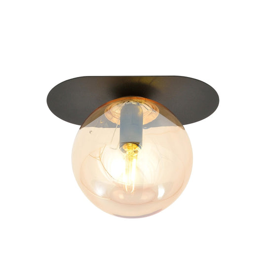 PLAZA 1 BLACK MIODOWY – Minimalistische plafondlamp met warme industriële flair