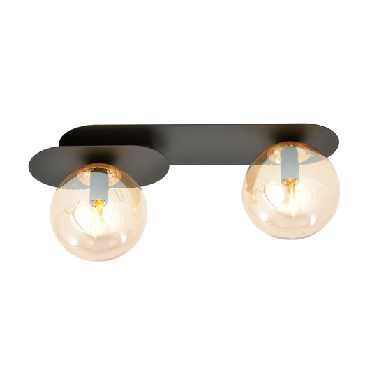 PLAZA 2 BLACK MIODOWY – Minimalistische plafondlamp met karakter en industriële flair