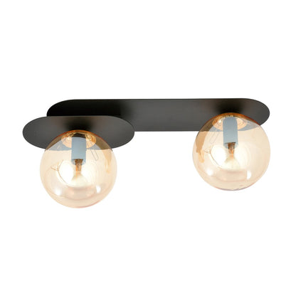 PLAZA 2 BLACK MIODOWY – Minimalistische plafondlamp met karakter en industriële flair