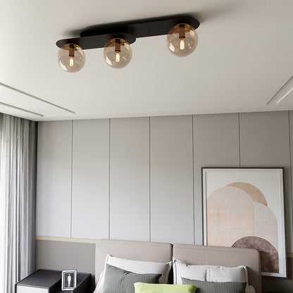 PLAZA 3 BLACK MIODOWY – Stoere plafondlamp met industriële charme en moderne flair