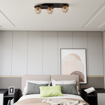 PLAZA 3 BLACK MIODOWY – Stoere plafondlamp met industriële charme en moderne flair