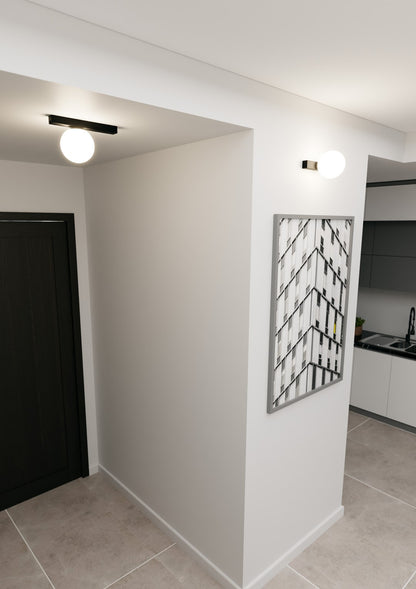 FIT 1 BLACK OPAL – Minimalistische plafondlamp met industriële finesse