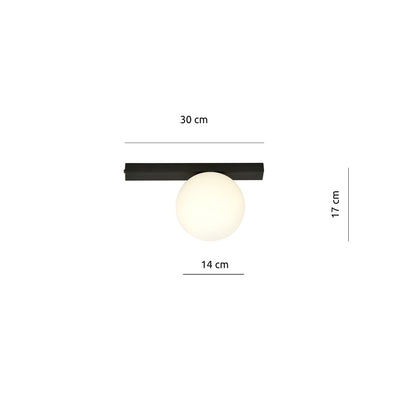 FIT 1 BLACK OPAL – Minimalistische plafondlamp met industriële finesse
