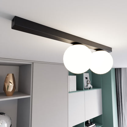 FIT 2 BLACK OPAL – Minimalistische plafondlamp met industriële flair