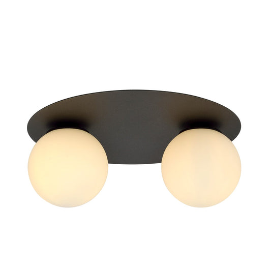 SOLAR 2 BLACK OPAL – Minimalistische plafondlamp met industriële uitstraling
