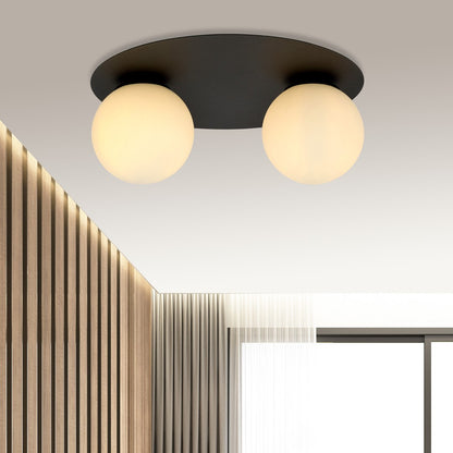 SOLAR 2 BLACK OPAL – Minimalistische plafondlamp met industriële uitstraling