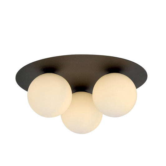 SOLAR 3 BLACK OPAL – Stoere plafondlamp met industrieel karakter