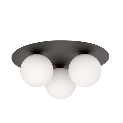 SOLAR 3 BLACK OPAL – Stoere plafondlamp met industrieel karakter