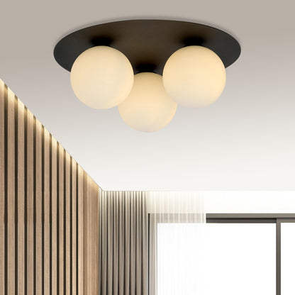 SOLAR 3 BLACK OPAL – Stoere plafondlamp met industrieel karakter