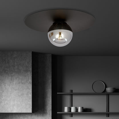 SOLAR 1 BLACK GRAFIT – Stoere plafondlamp met minimalistisch design