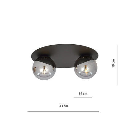 SOLAR 2 BLACK GRAFIT – Minimalistische plafondlamp met industriële flair