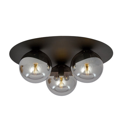 SOLAR 3 BLACK GRAFIT – Strakke plafondlamp met industrieel karakter