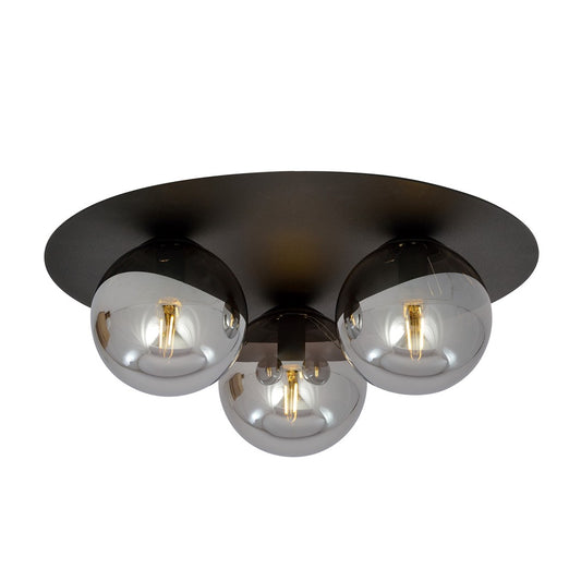 SOLAR 3 BLACK GRAFIT – Strakke plafondlamp met industrieel karakter