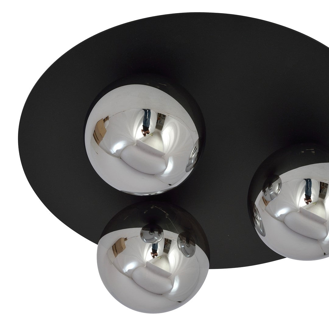 SOLAR 3 BLACK GRAFIT – Strakke plafondlamp met industrieel karakter