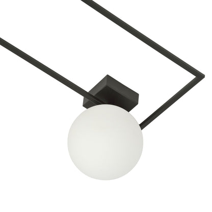IMAGO 1A BLACK/OPAL – Minimalistische plafondlamp met industriële flair