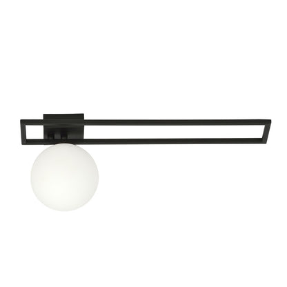 IMAGO 1C BLACK/OPAL – Minimalistische plafondlamp met industriële uitstraling