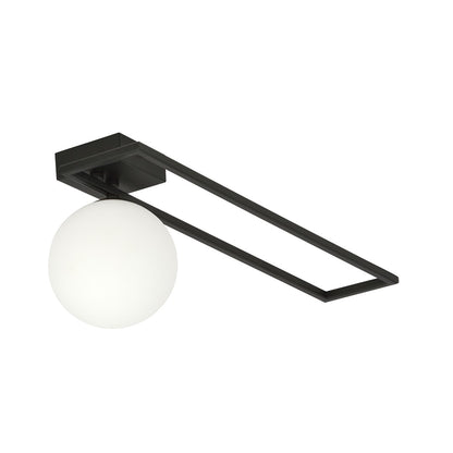 IMAGO 1C BLACK/OPAL – Minimalistische plafondlamp met industriële uitstraling