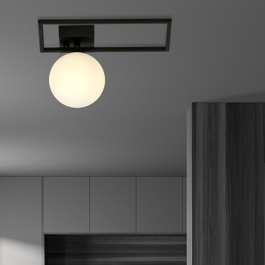 IMAGO 1D BLACK/OPAL – Minimalistische inbouwlamp met industriële flair