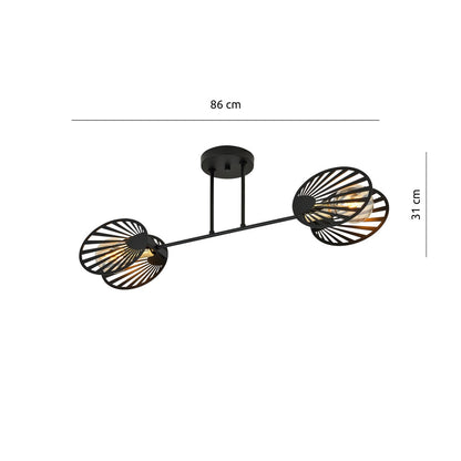 TALIA 2 – Luxueuze plafondlamp met gouden accenten voor een verfijnd interieurstatement