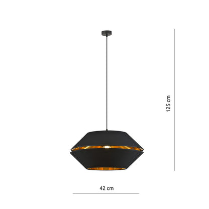 PIANO 1 Black Gold – Luxe zwarte lamp met warme gouden gloed