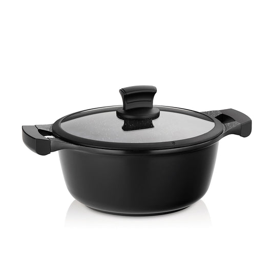 STELLA NOVA Kookset Kookpot – 24 cm (3,5 L) met Softtouch-handgrepen en energiezuinige RVS bodem