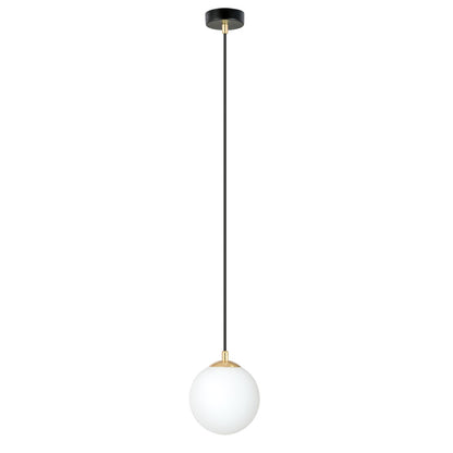 ROYAL 1 Black – Minimalistische plafondlamp met verfijnde gouden accenten