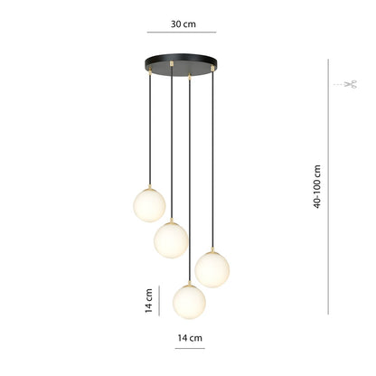 ROYAL 4 Black – Minimalistisch plafonddesign met een vleugje goud