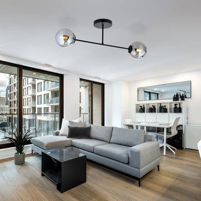 ROMA 2 – Minimalistische plafondlamp met stijlvol grafietdesign voor moderne interieurs