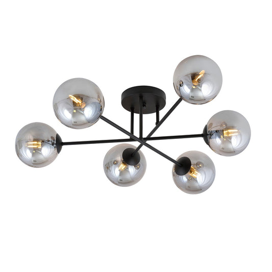ROMA 6 – Minimalistische plafondlamp met zes spots voor krachtige lichtverspreiding