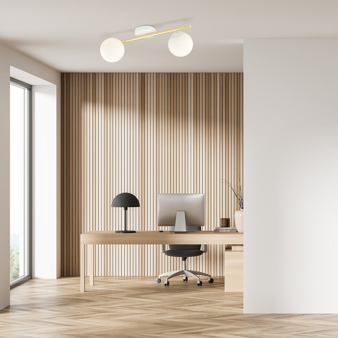 SPLENDI 2 – Elegante plafondlamp met gouden accenten voor een stijlvolle ambiance