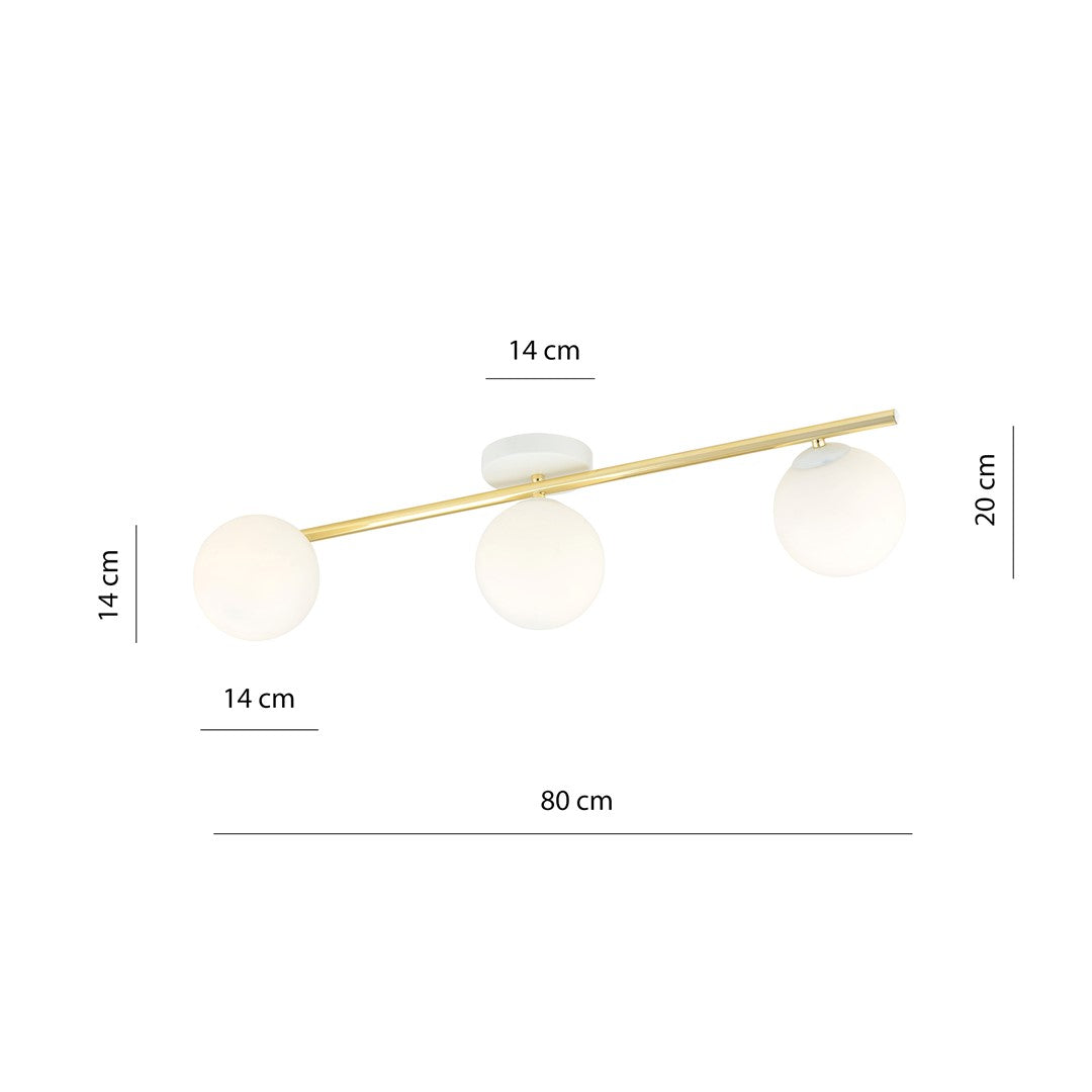 SPLENDI 3 – Glamoureuze plafond inbouwlamp met elegante gouden accenten