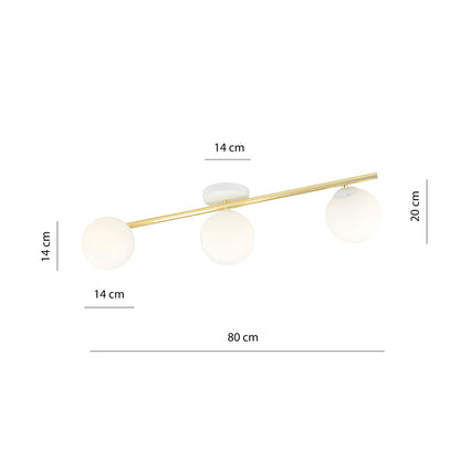 SPLENDI 3 – Glamoureuze plafond inbouwlamp met elegante gouden accenten