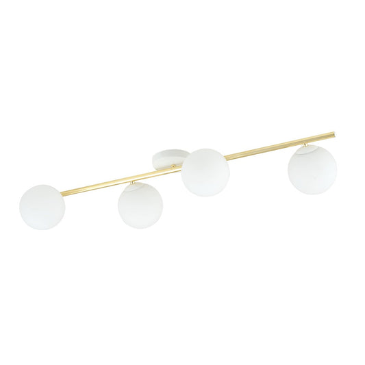 SPLENDI 4 – Glamoureuze plafondlamp met elegante gouden accenten
