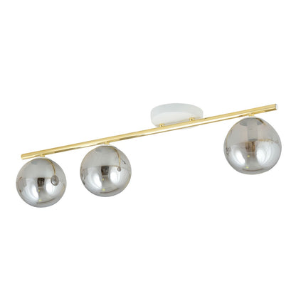 MONZA 3 – Stijlvolle plafondlamp met elegante accenten in wit, goud en grafiet