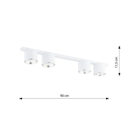 NANO 4 White – Strakke plafondlamp met gerichte lichtkracht en moderne esthetiek