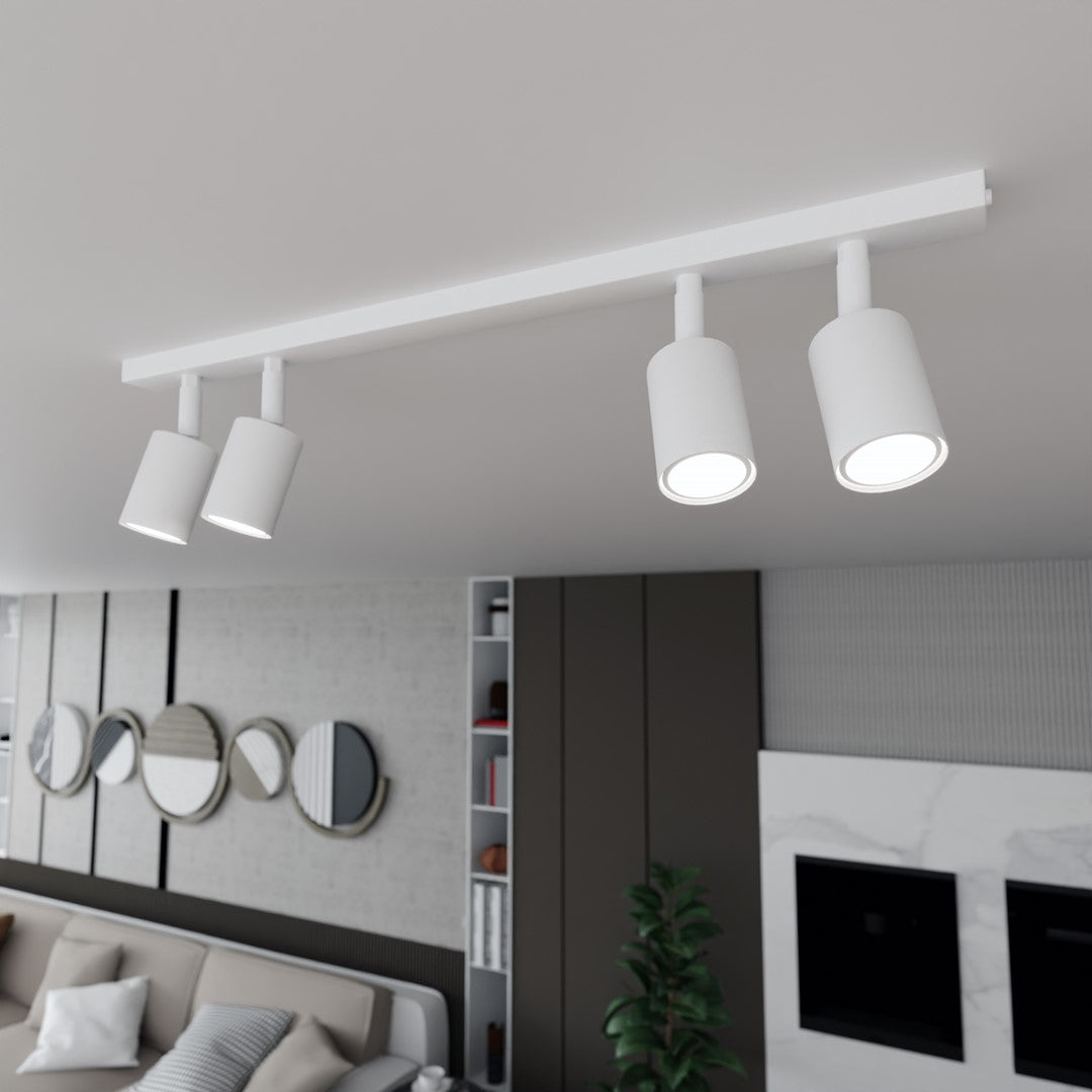 FLASH 4 White – Strakke plafondlamp met frisse uitstraling en functioneel licht